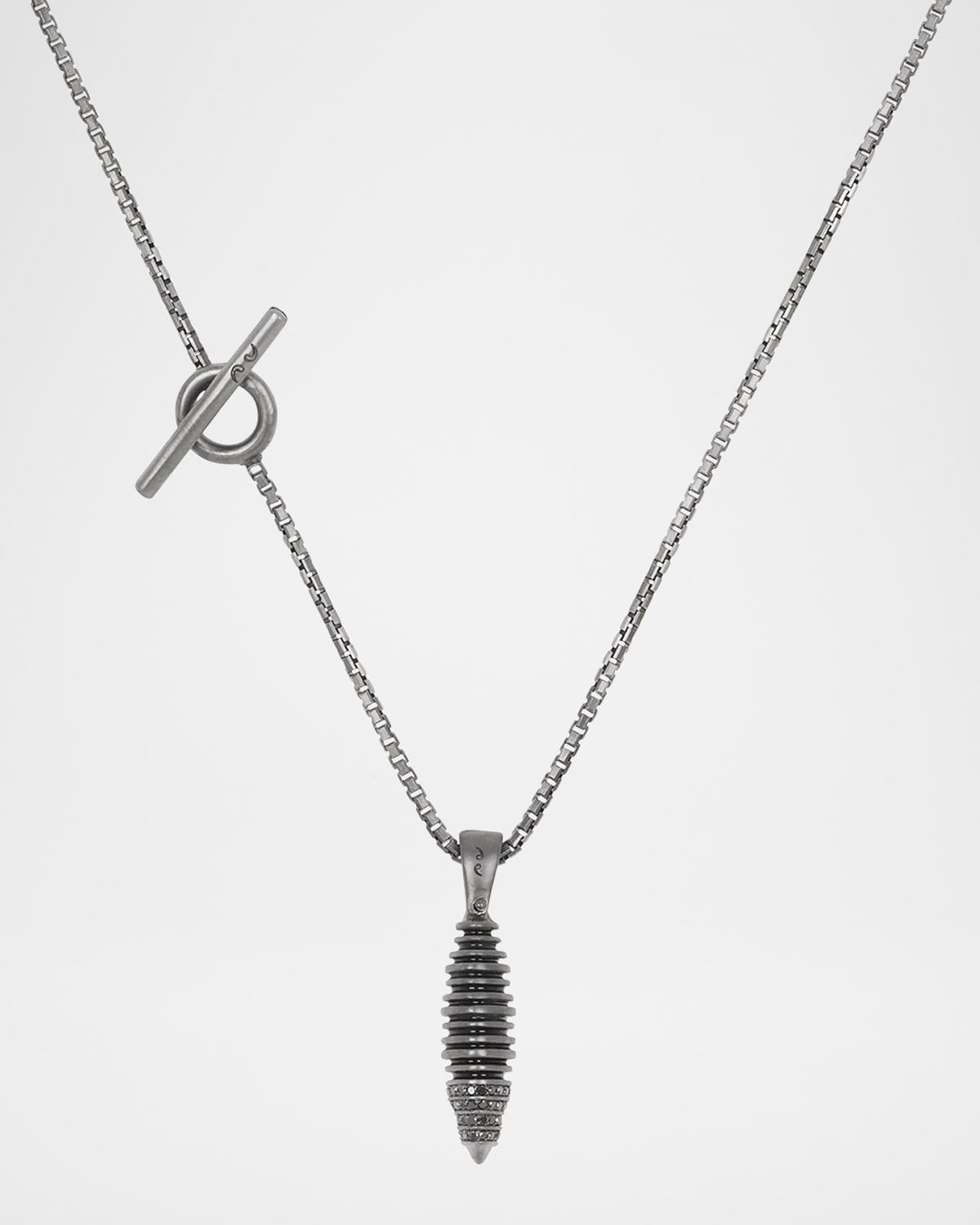 Men & apos;s Acies Cocoon Triple Black Pendant Necklace