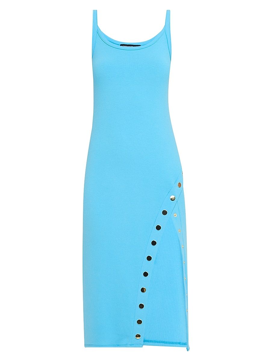 Women's Veneta Knit Snap Midi-Dress - Medium Blue - Size XL