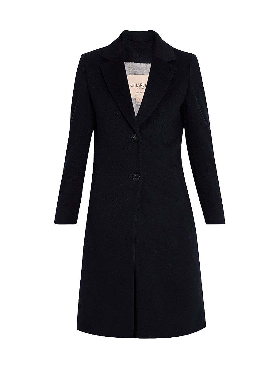 Women's Perseide Cashmere & Wool Coat - Navy - Size 12