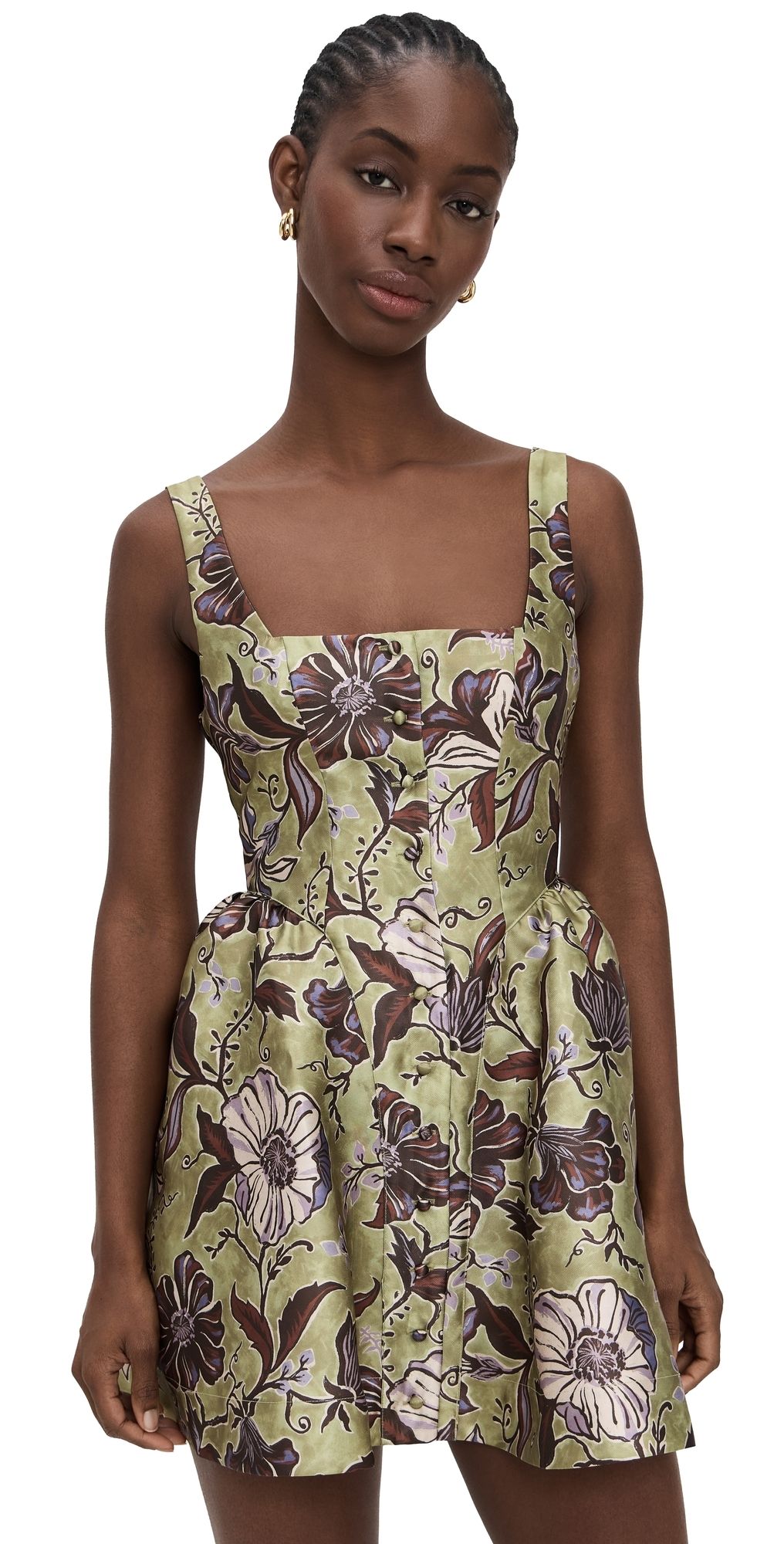 ALÉMAIS Citron Flounce Mini Dress Multi 8