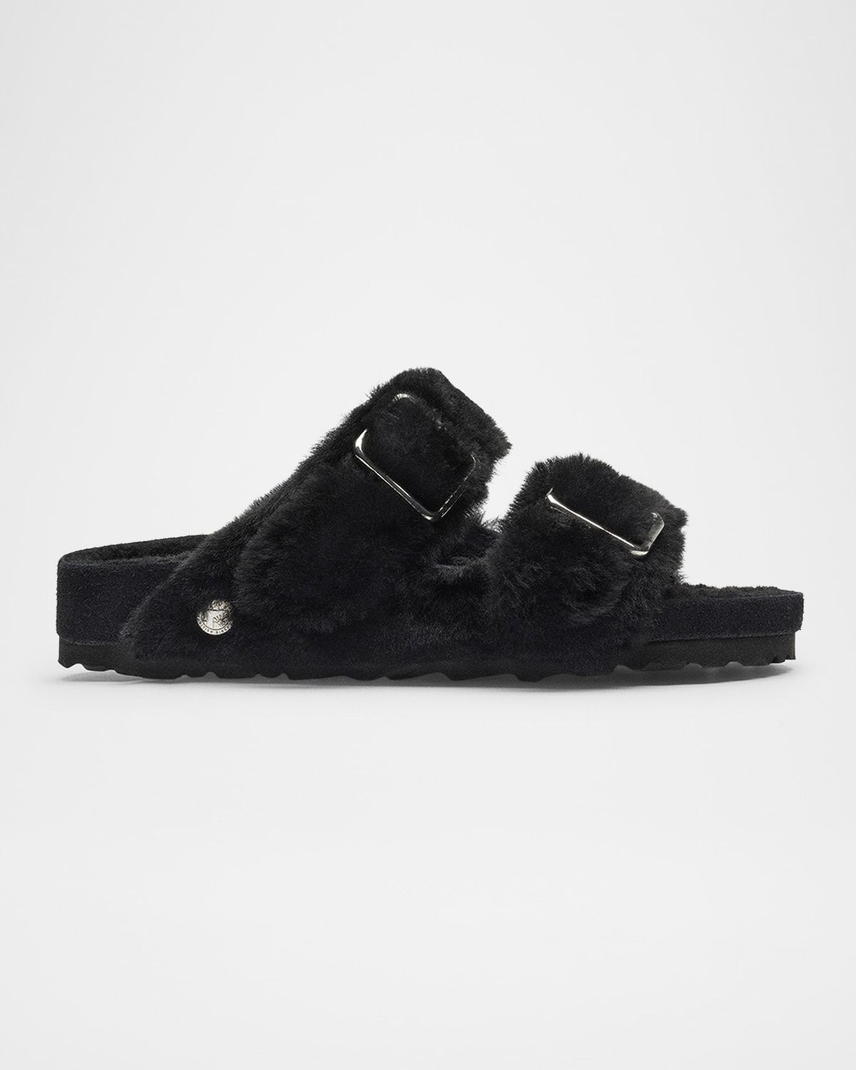 Arizona Shearling Dual-Buckle Slide Sandals