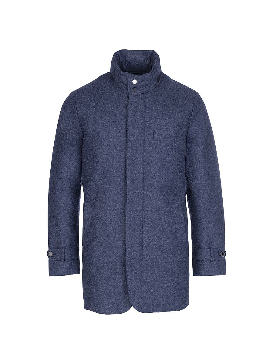 Men's Slim-Fit Hooded Car Coat - French Blue - Size XXL