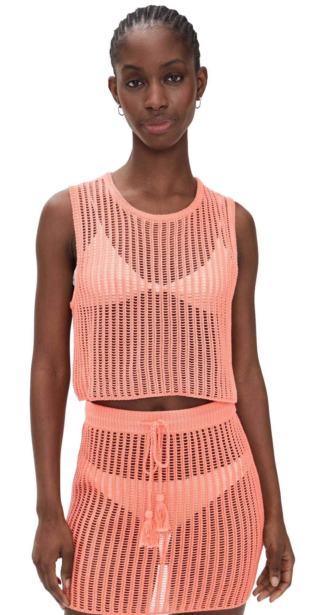 LSPACE Sander Crochet Top Fresh Squeezed XS