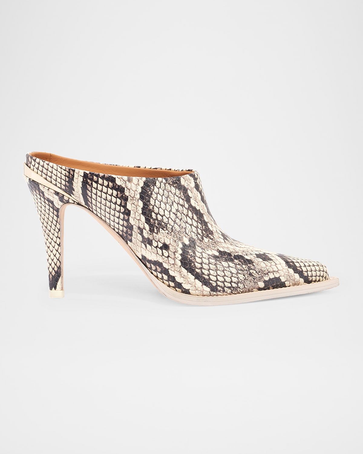 Kelley Python-Embossed Western Mule Pumps