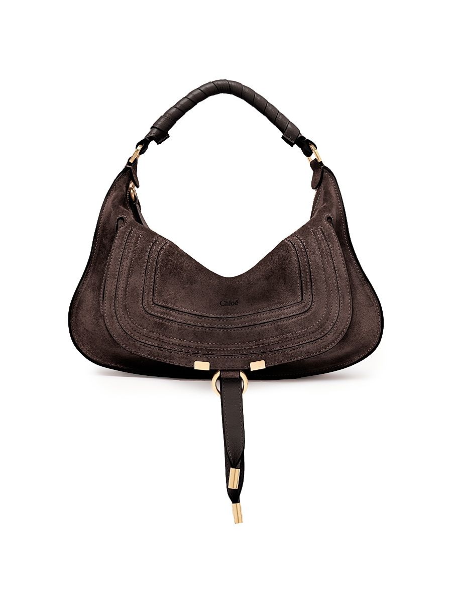 Women's Marcie Medium Suede Shoulder Bag - Kohl Brown
