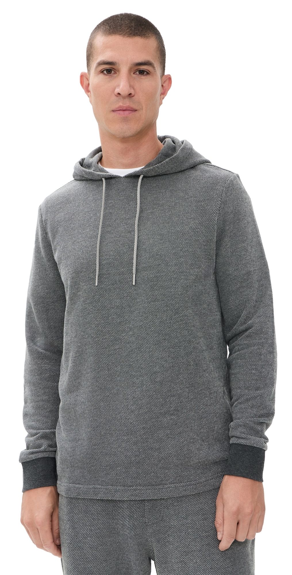 Fair Harbor Textured Tailwind Hoodie Charcoal S