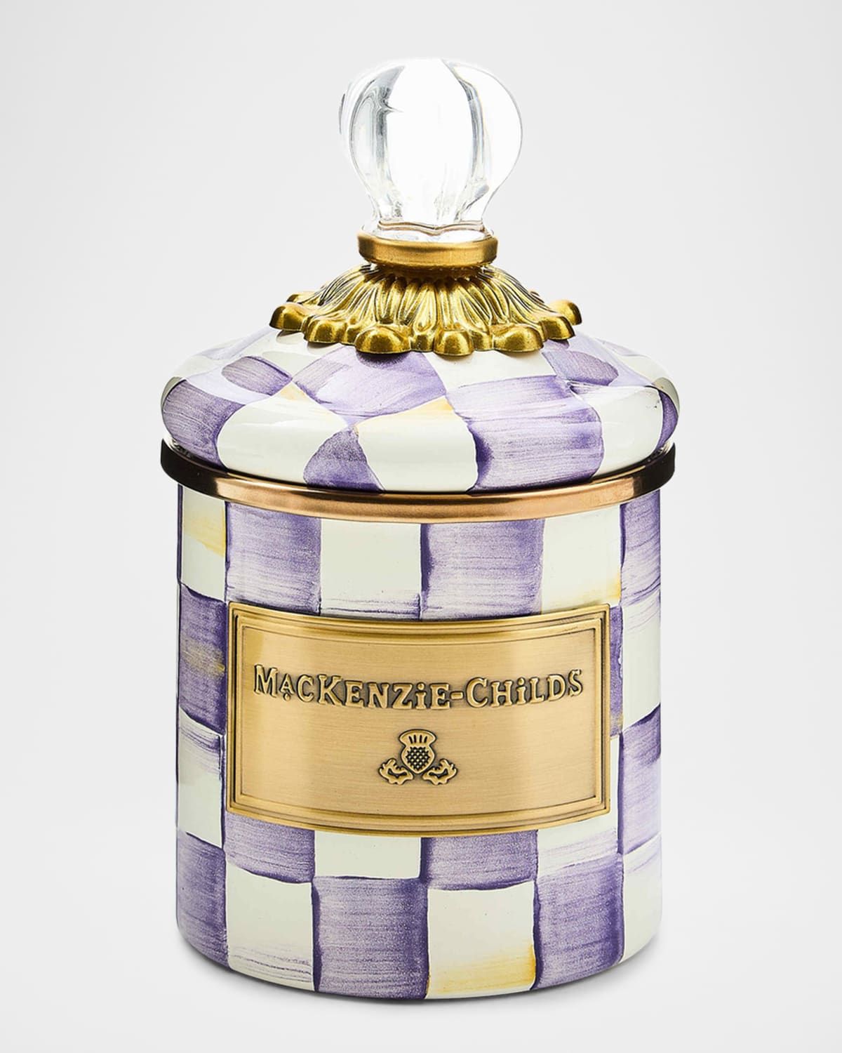 Violet Check Mini Canister