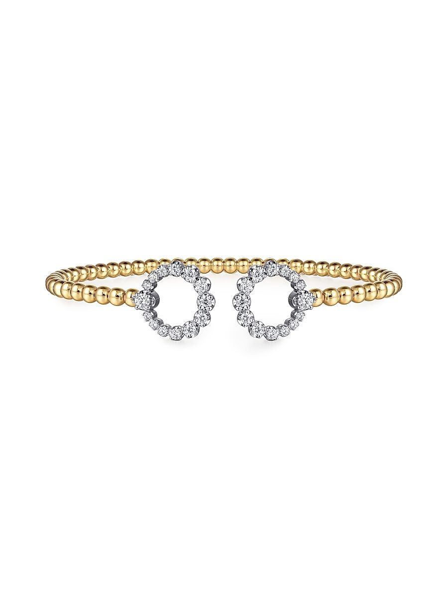 Women's Bujukan 14K Gold & 0.50 TCW Diamond Circle Cuff Bracelet - Yellow Gold
