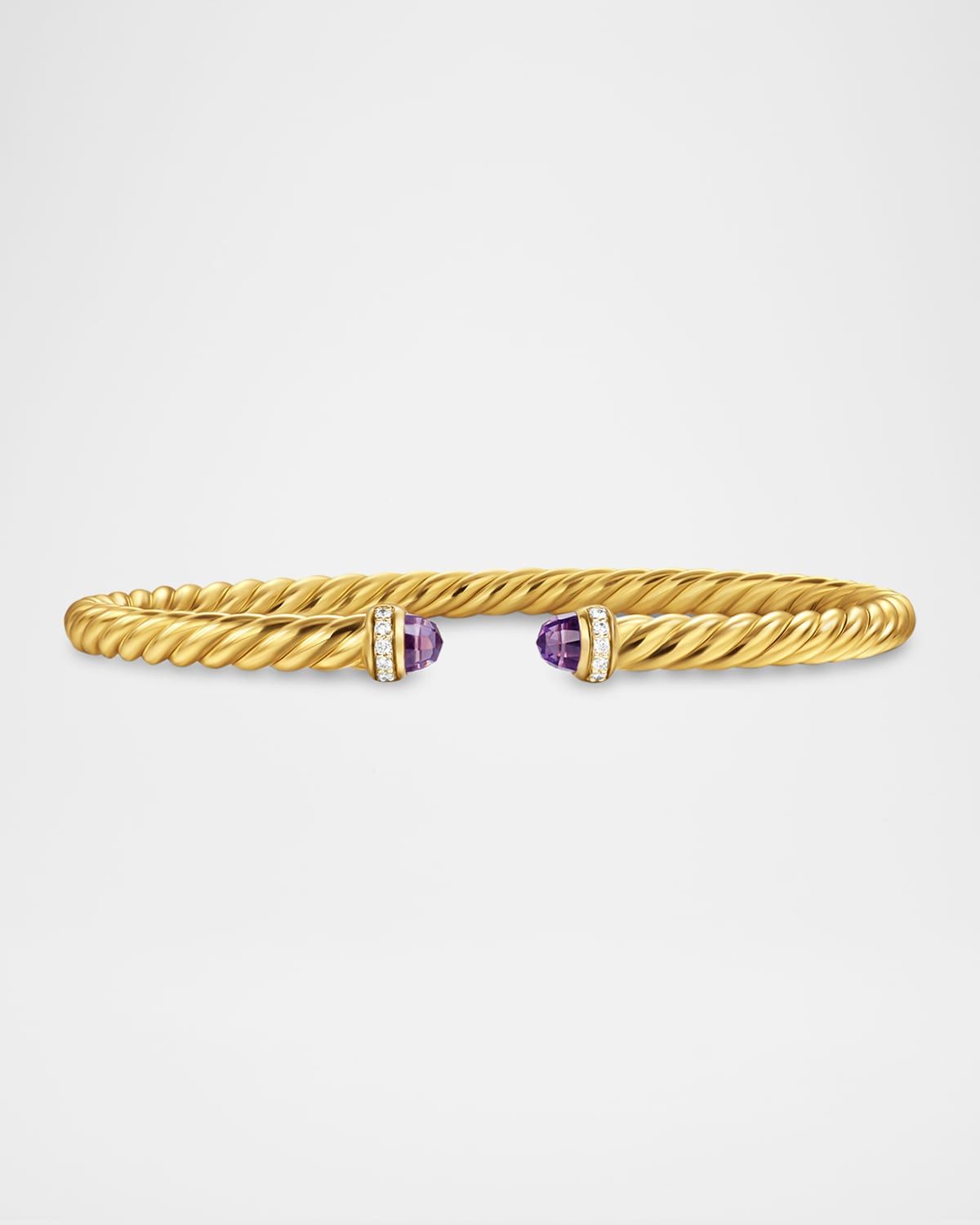 Modern Cablespira Bracelet in 18K Gold with Gemstones and Diamonds