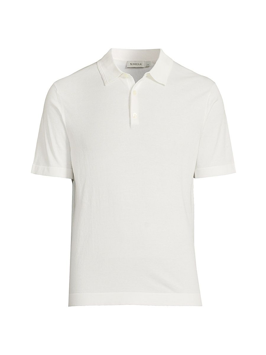 Men's Barron Cotton Polo Shirt - Ivory - Size XL