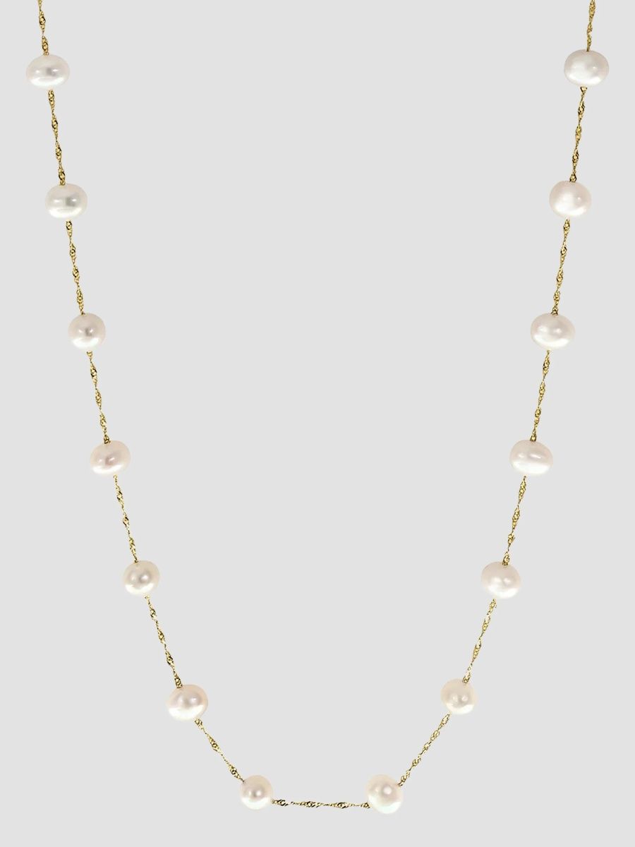 Women's 18K Yellow Gold & Freshwater Pearl Chain Necklace - Yellow Gold