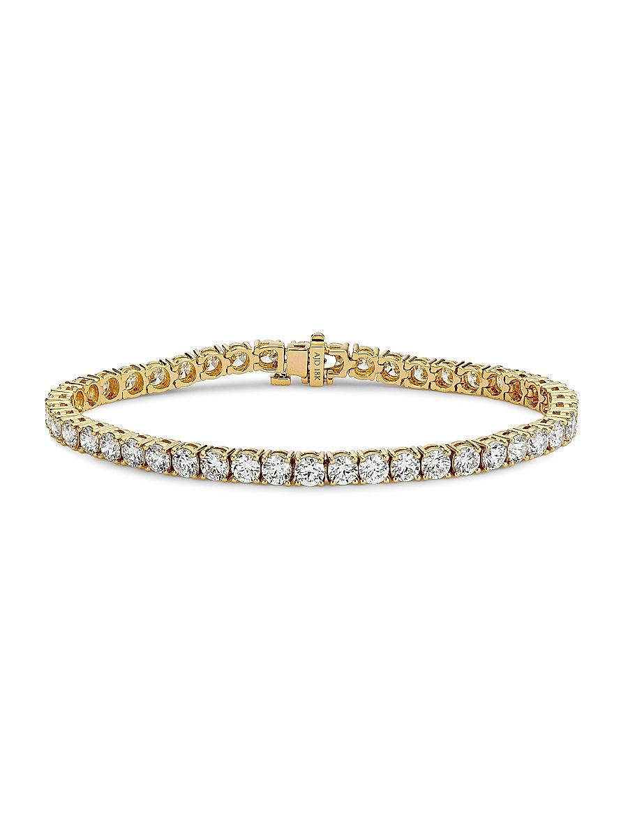 Women's 18K Yellow Gold & 8.55 TCW Diamond Tennis Bracelet - Yellow Gold