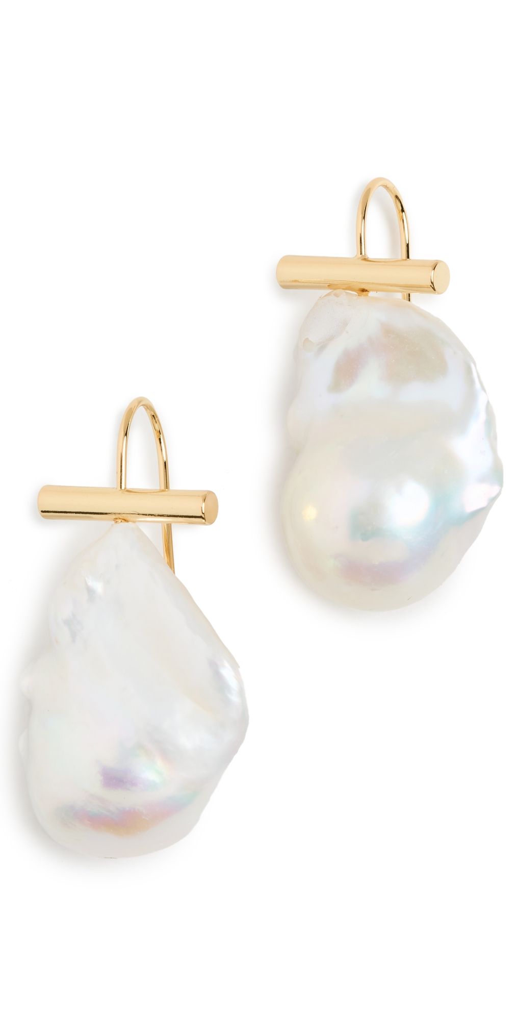 SHASHI Giselle Earrings Gold/Pearl One Size