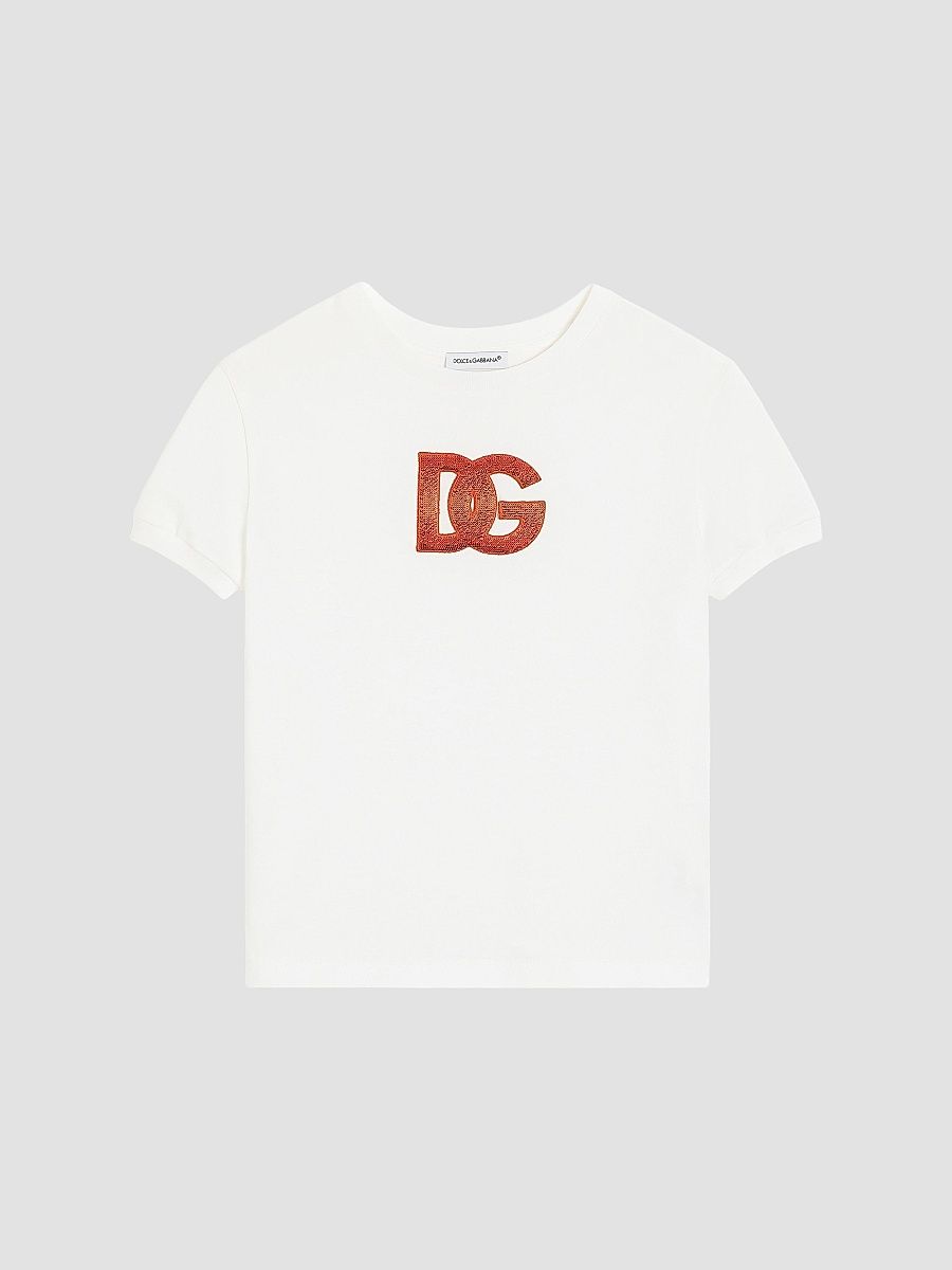 Little Girl's & Girl's Embellished Logo T-Shirt - Bianco - Size 14