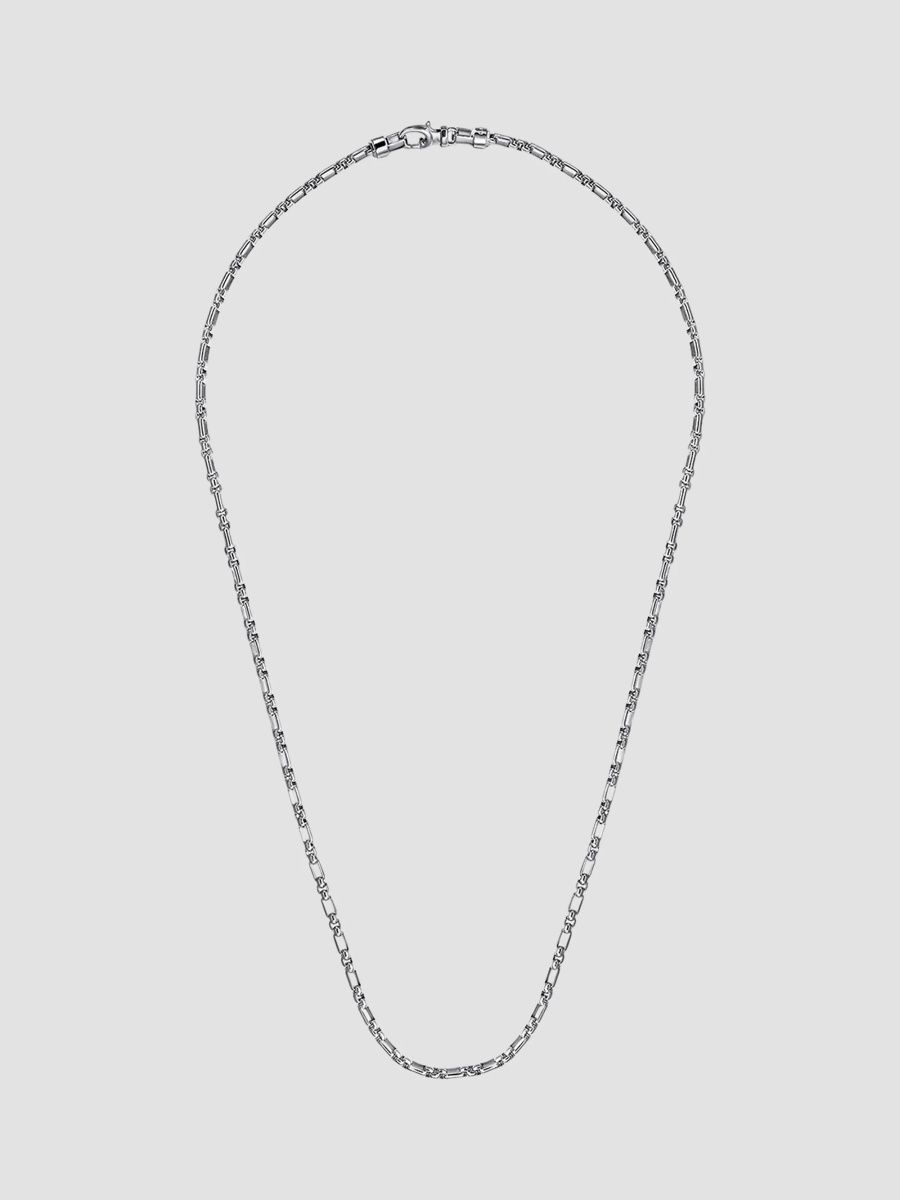 Gabriel & Co Men's Classic Sterling Silver Figaro Chain Necklace/3MM - Silver - Size 20