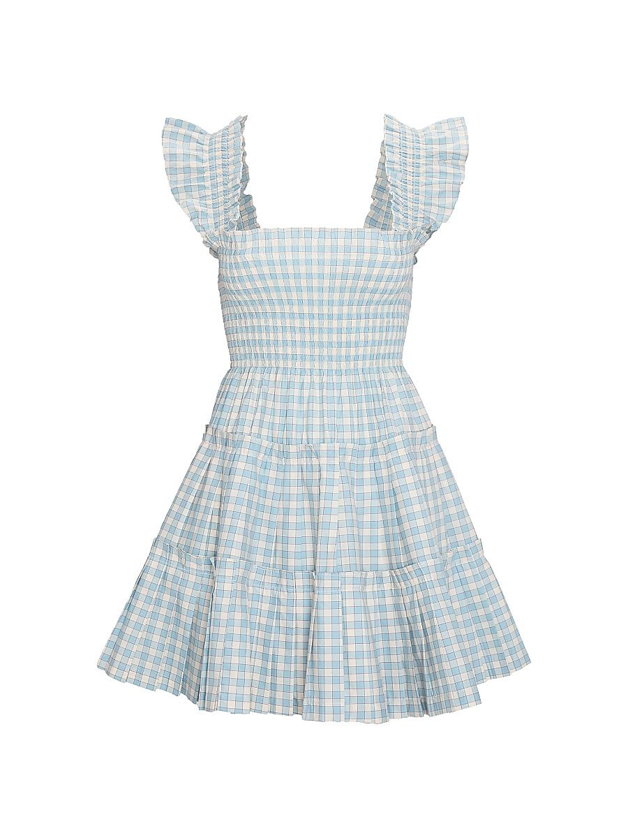Women's The Charlotte Nap Dress - Blue Red Gingham - Size XXL