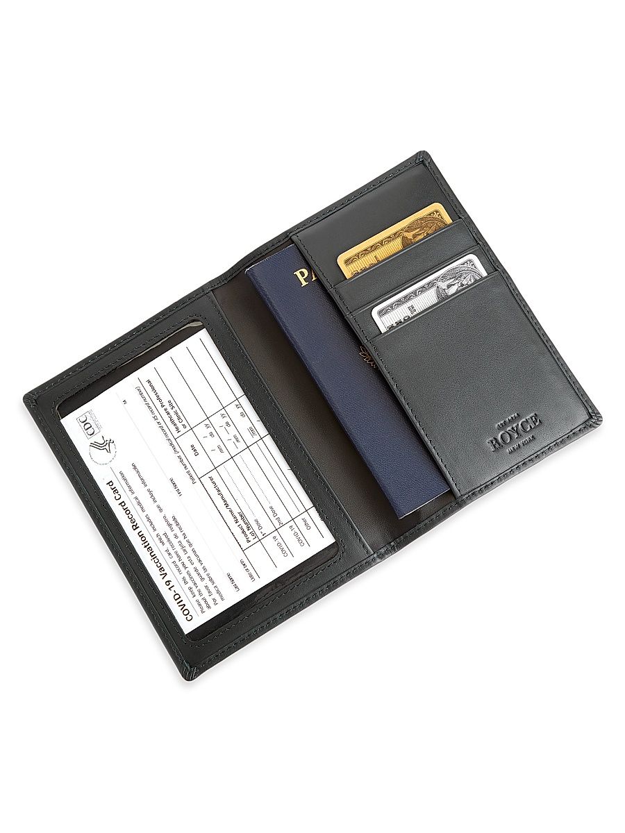 Vaccine Card & Passport Wallet - Black