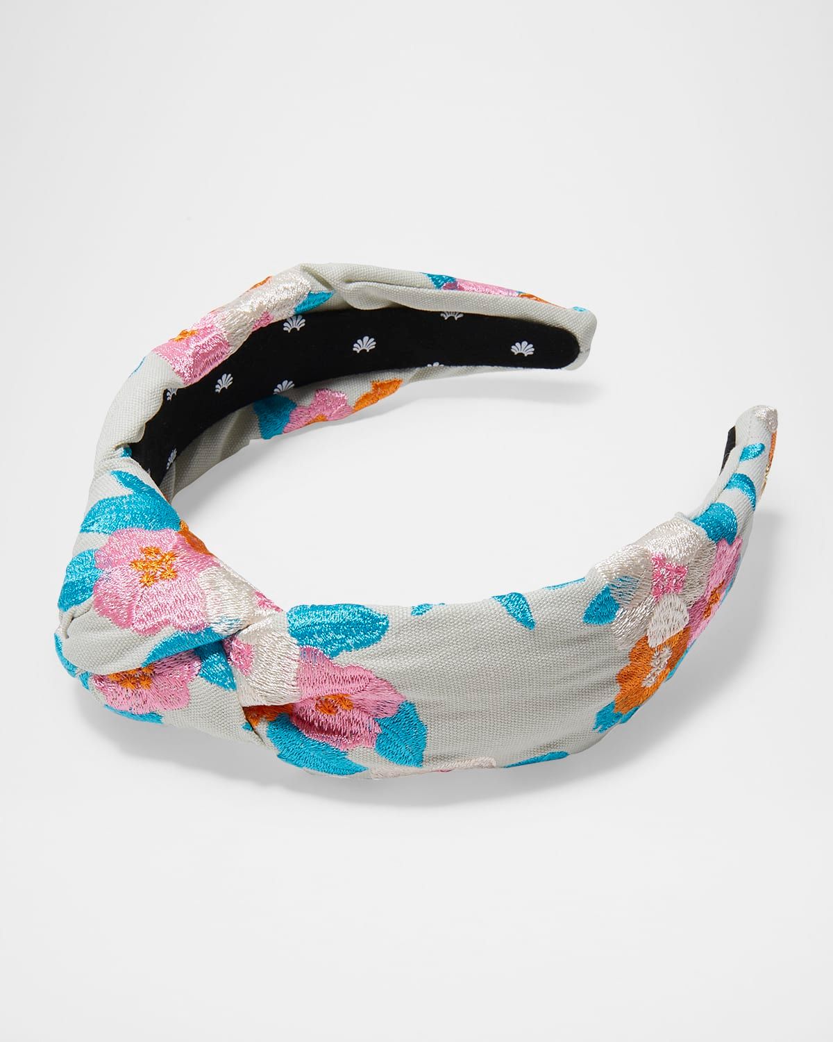 Knotted Floral Bouquet Embroidered Headband