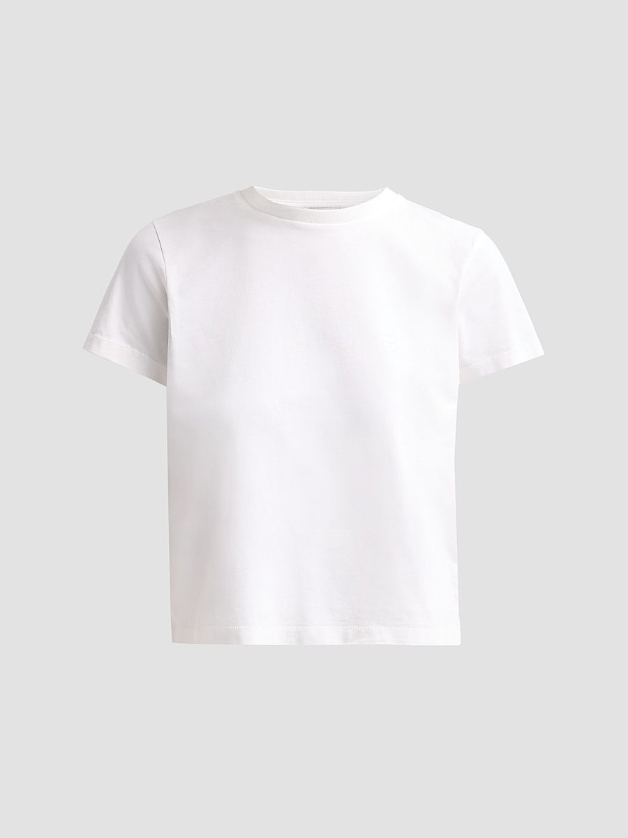 Women's Shelley Cotton Jersey Baby T-Shirt - White - Size XS