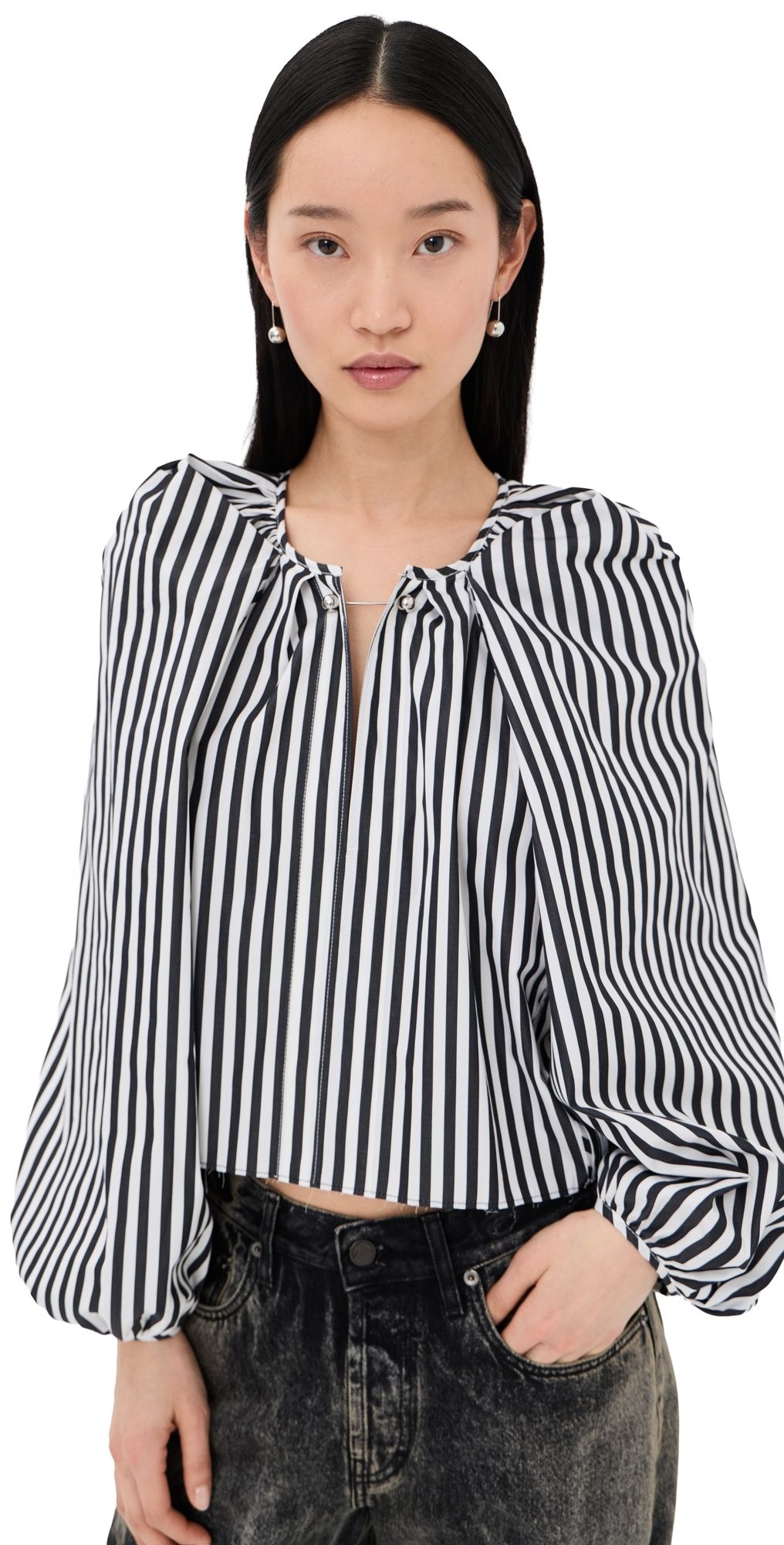 Nackiye Grand Bazaar Mini Top B/W Stripe 36