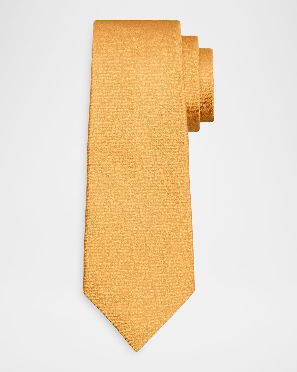 Men & apos;s Tonal Jacquard Silk 7-Fold Tie