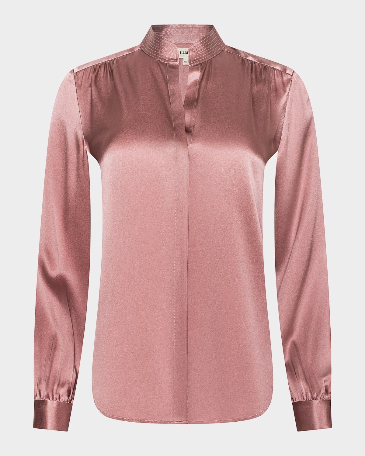 Bianca Silk Charmeuse Button-Down Blouse