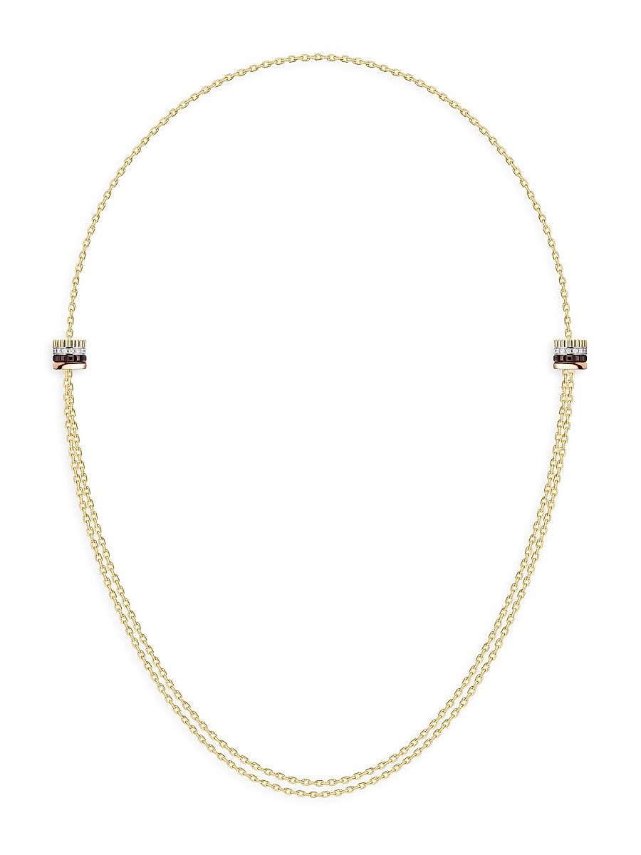 Women's Quatre Classique 18K Gold & Diamond Chain Necklace - Yellow Gold