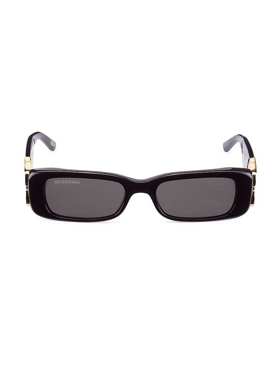 Women's Everyday 56MM Rectangular Sunglasses - Black