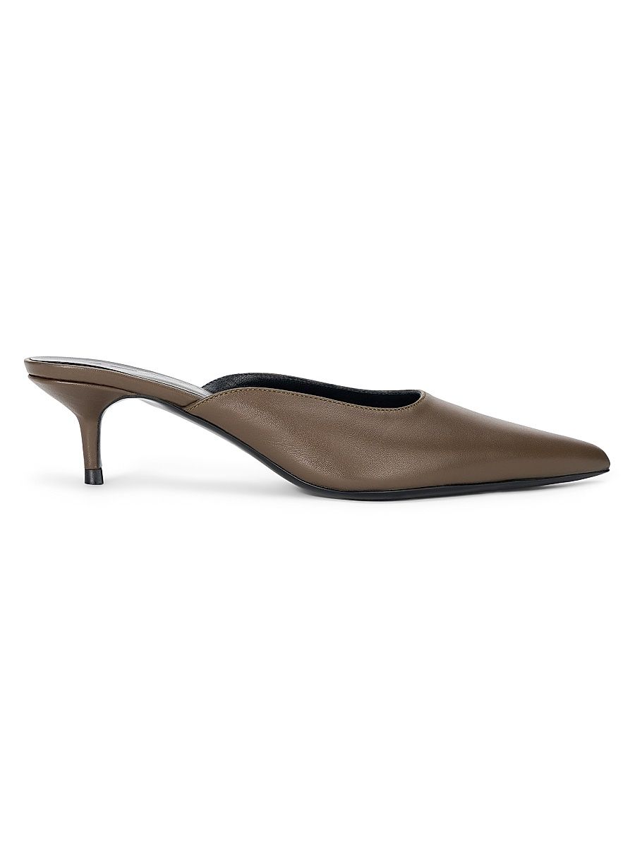 Women's Sebastian 45MM Leather Mules - Truffle - Size 10