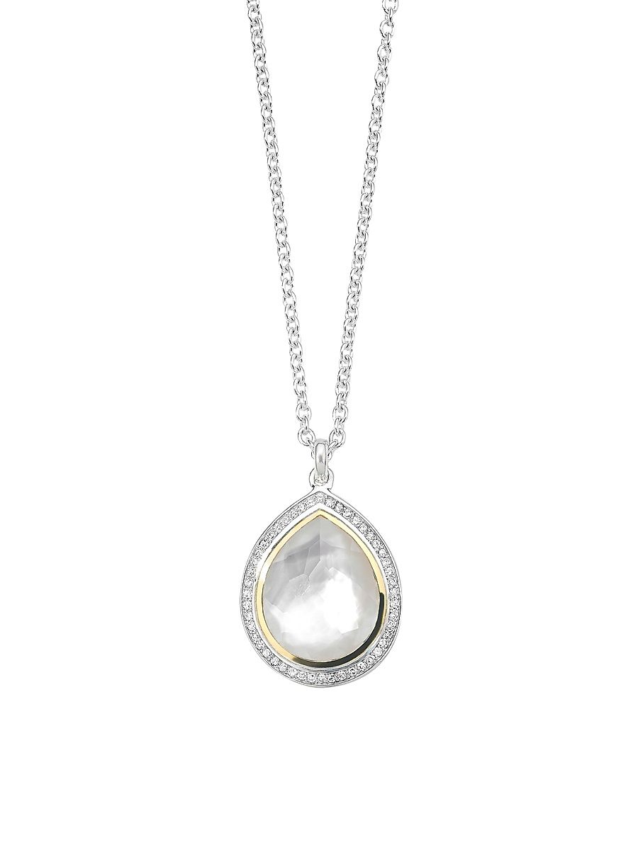 Women's Chimera Sterling Silver, 18K Yellow Gold & Multi-Stone Pendant Necklace - Silver - Size 16