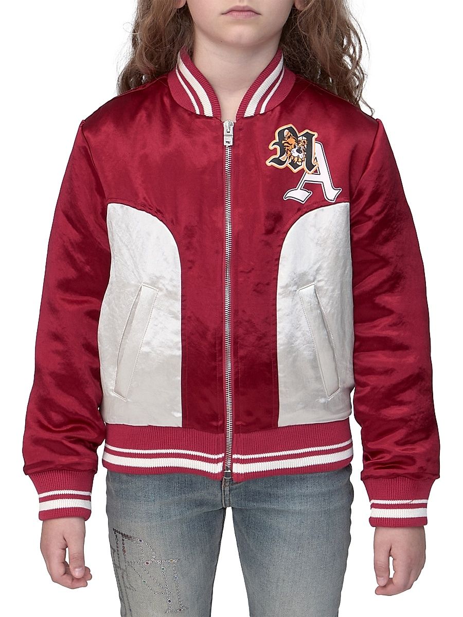 Little Kid's & Kid's Varsity Patch Jacket - Red Rose - Size 4
