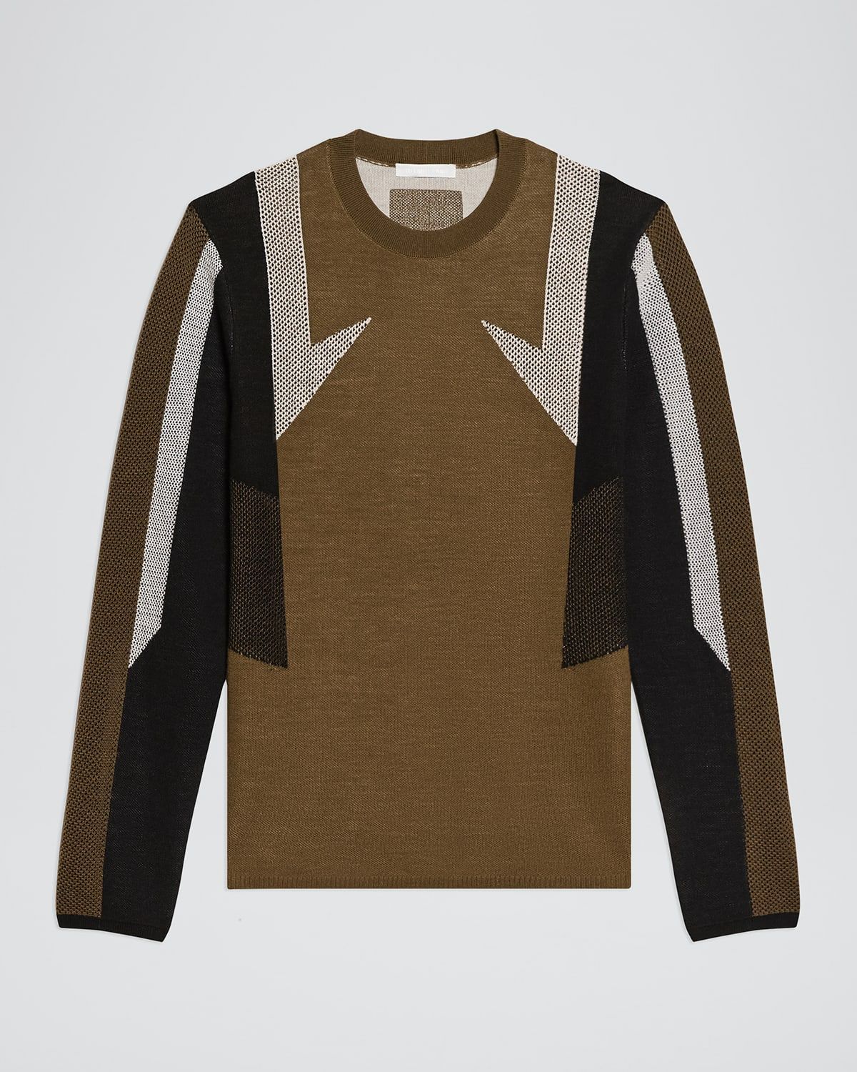 Men & apos;s Wool Mesh Paneled Sweater
