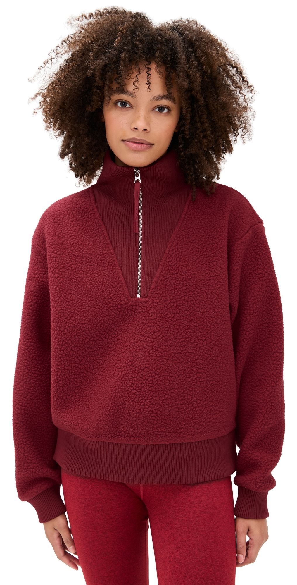 Varley Jaylin Half Zip Fleece Red Dahlia S