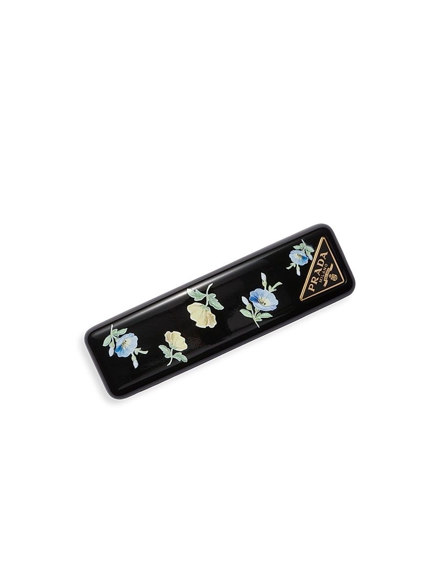 Women's Plexiglas and Metal Hair Clip - Black