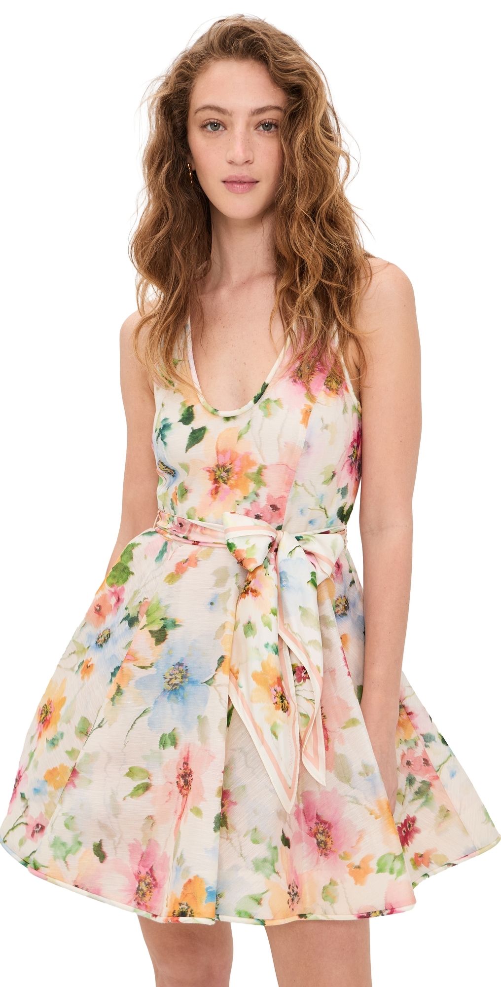 Zimmermann Alchemy Racer Mini Dress Neon Poppy 3