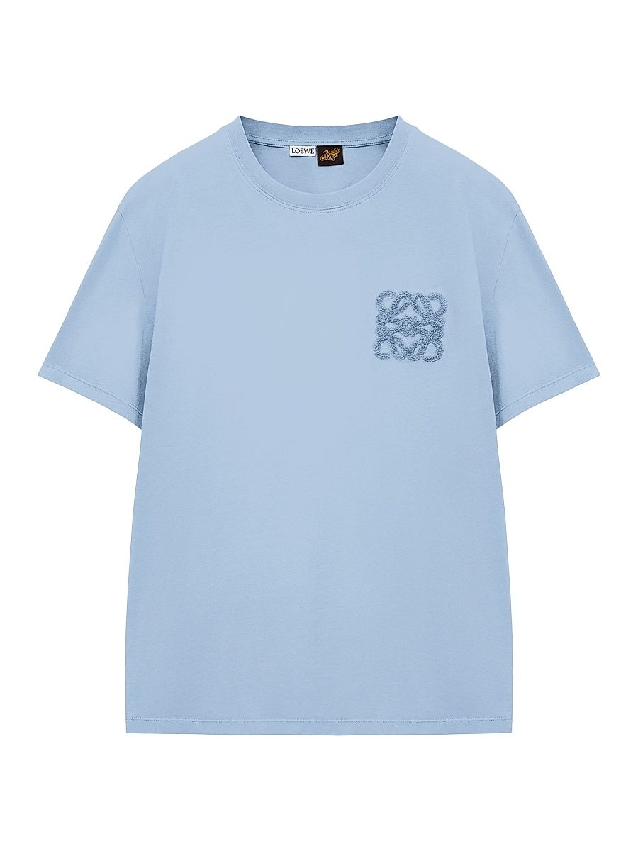 Men's LOEWE x Paula's Ibiza Flocked Logo Relaxed T-Shirt - Sky Blue - Size XXL