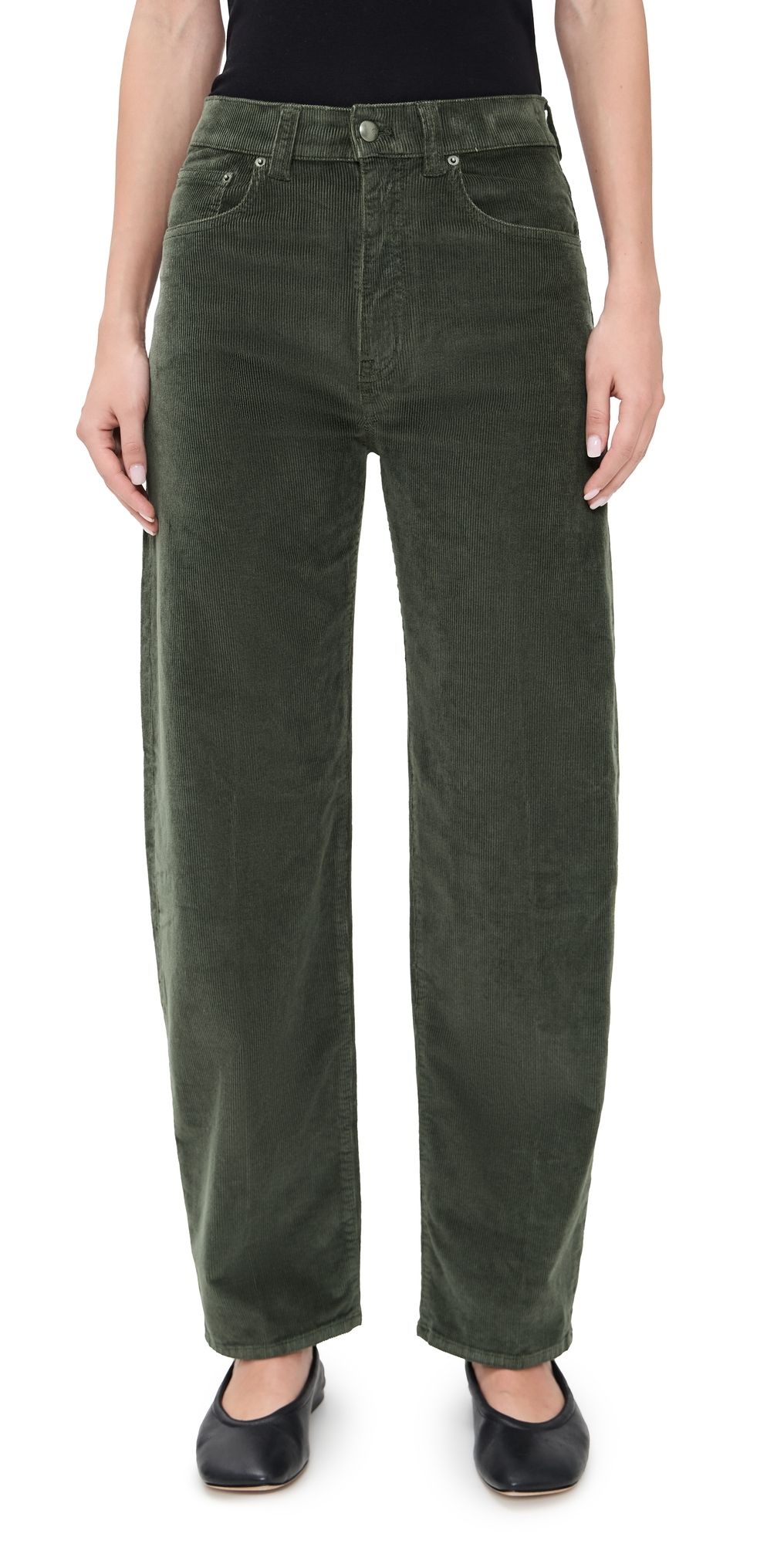 Madewell Teamkit Cord Balloon Pants GRAPHITE GREEN 29