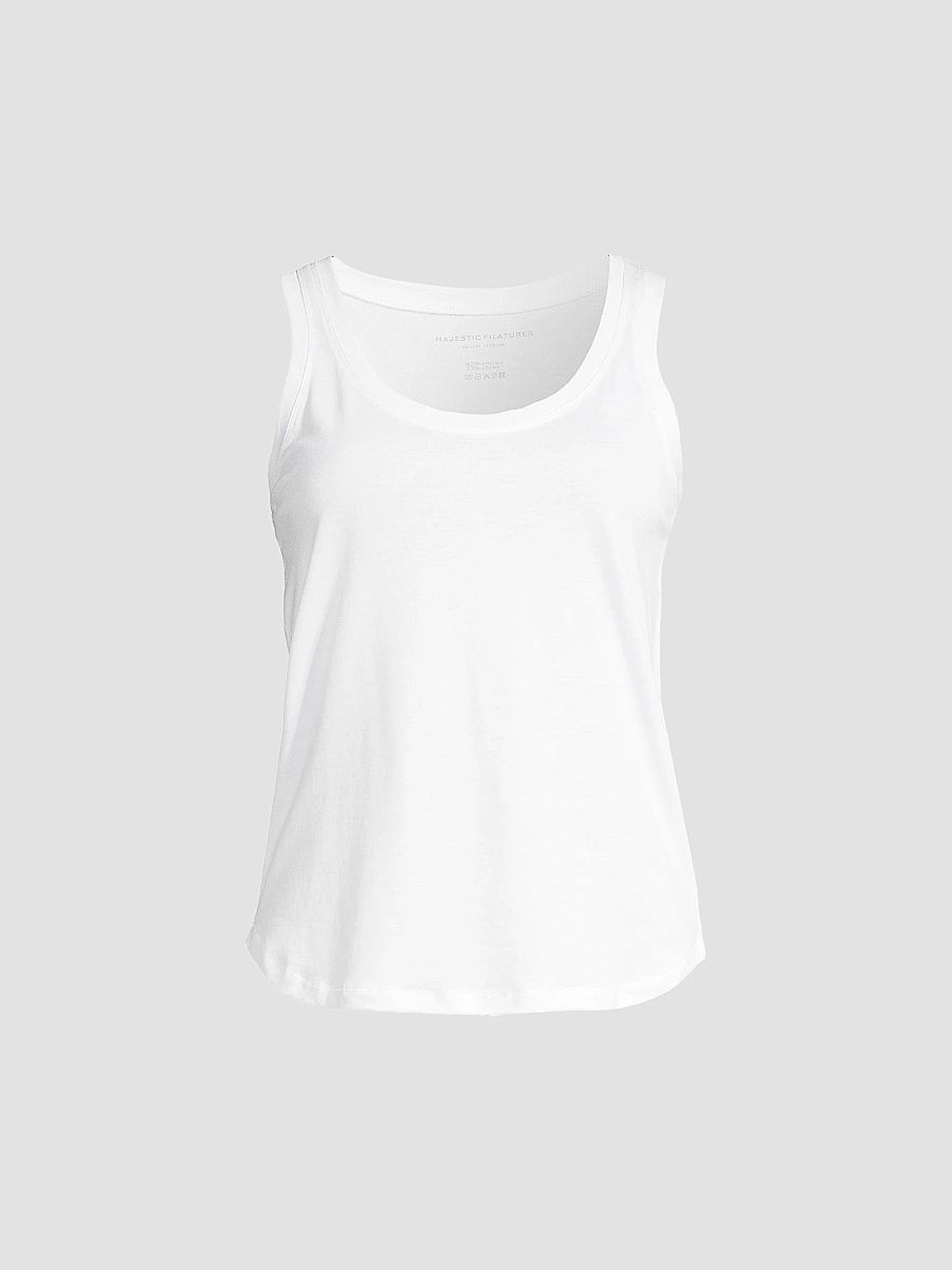 Majestic Filatures Women's Cotton-Blend Tank - White - Size Large