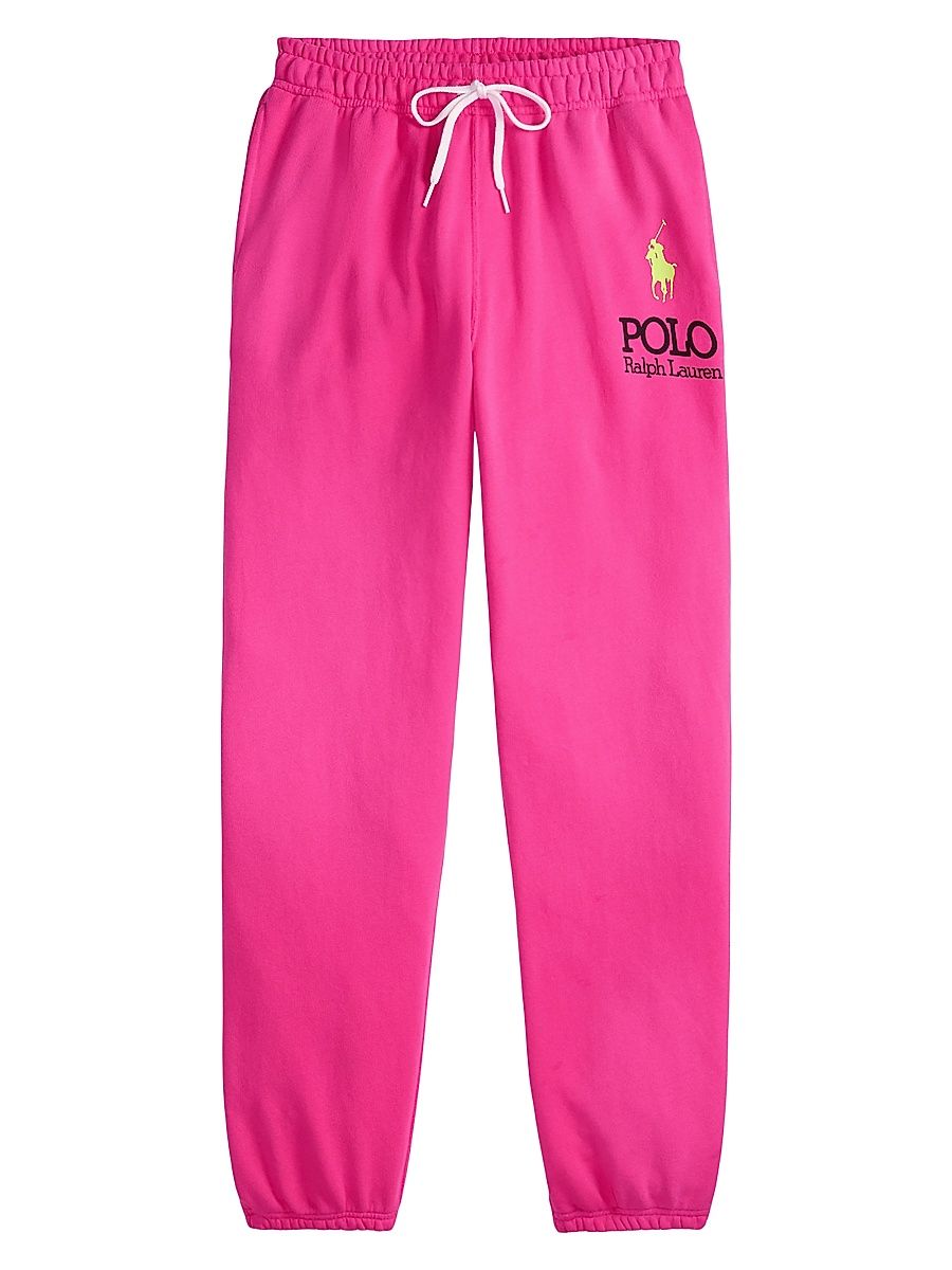 Women's Island Big Pony Fleece Sweatpants - Bright Pink - Size XL