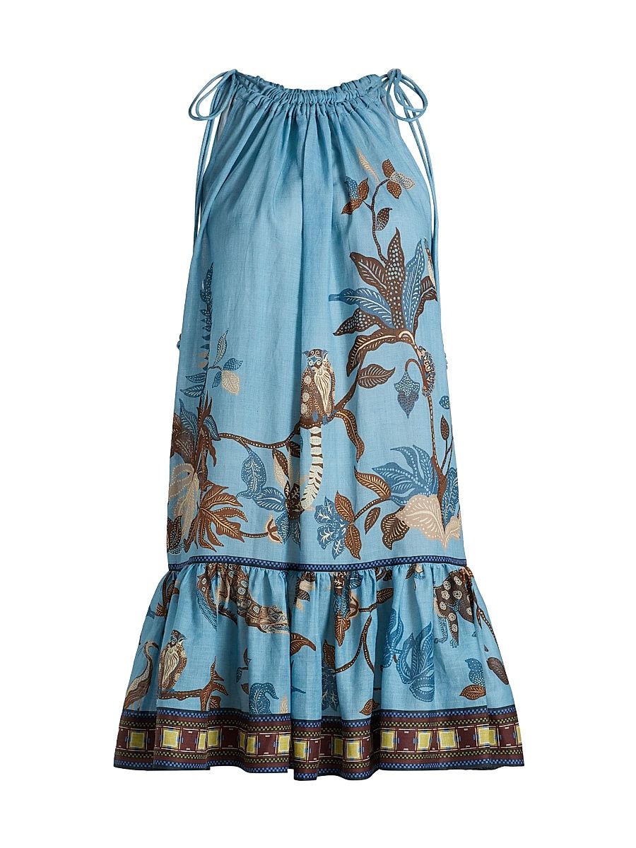 Women's Georgie Printed Drop-Waist Minidress - Size 8