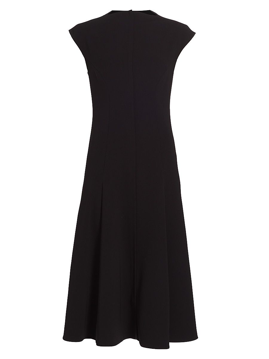 Women's Chantal Fit & Flare Midi-Dress - Black - Size 10