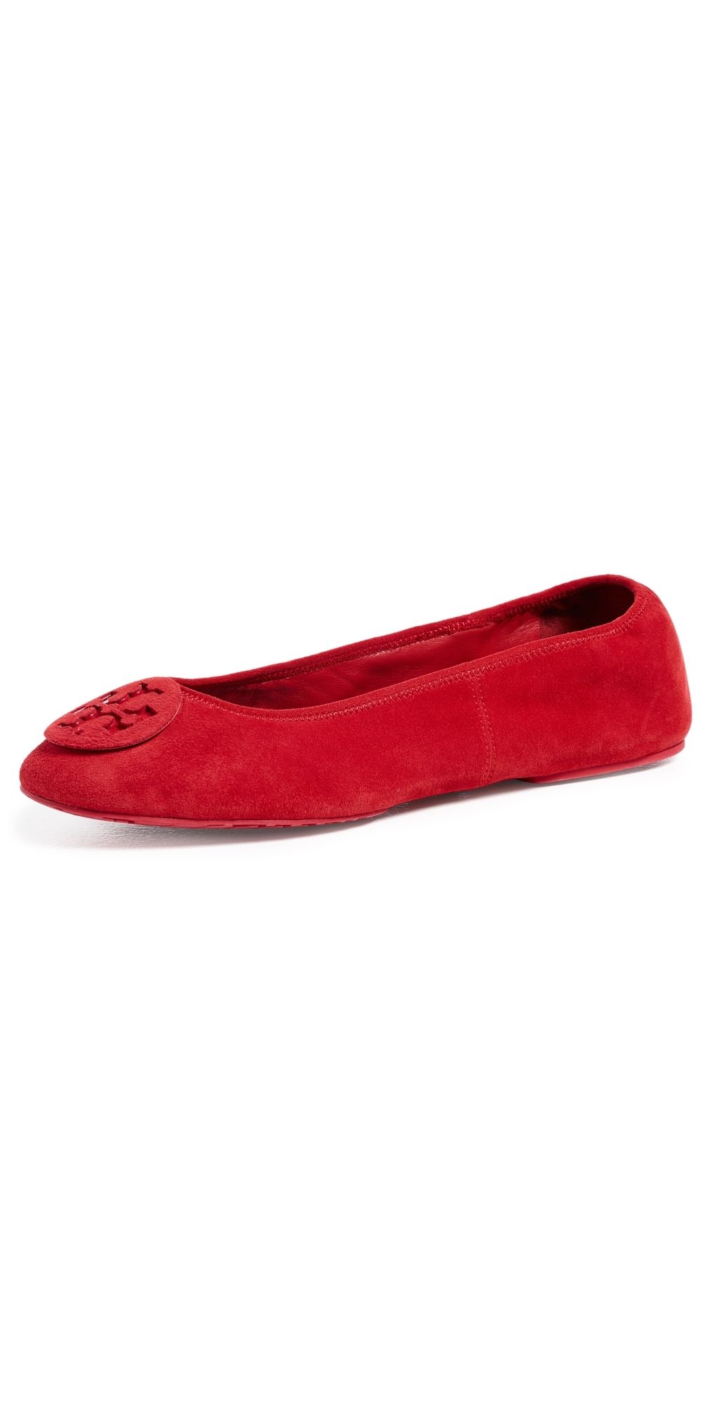 Tory Burch Reva Travel Ballet Flats Toucan Red 7.5