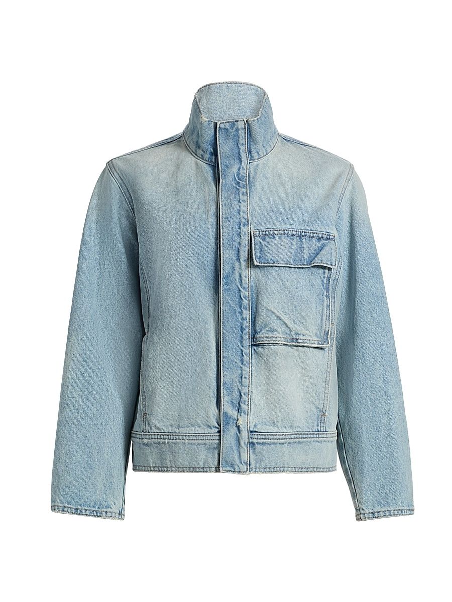 Women's Marilou Patch-Pocket Denim Jacket - Alice Wash - Size XL