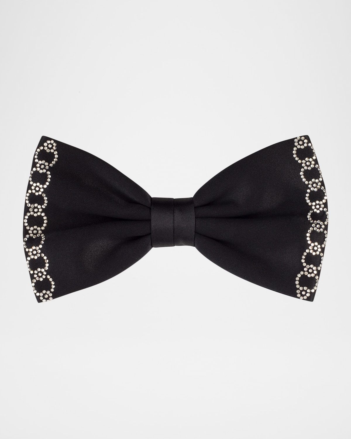 Men & apos;s Silk Bow Tie with Crystal-Trim