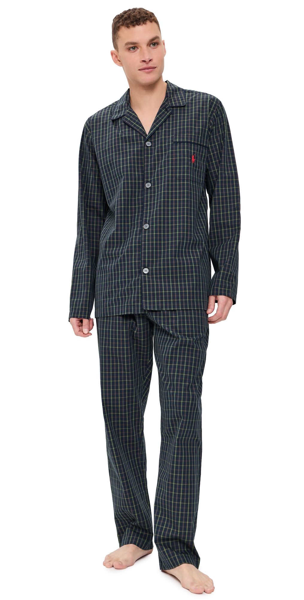 Polo Ralph Lauren Underwear Plaid Woven Pajama Set Mini Polo Tartan/Red S