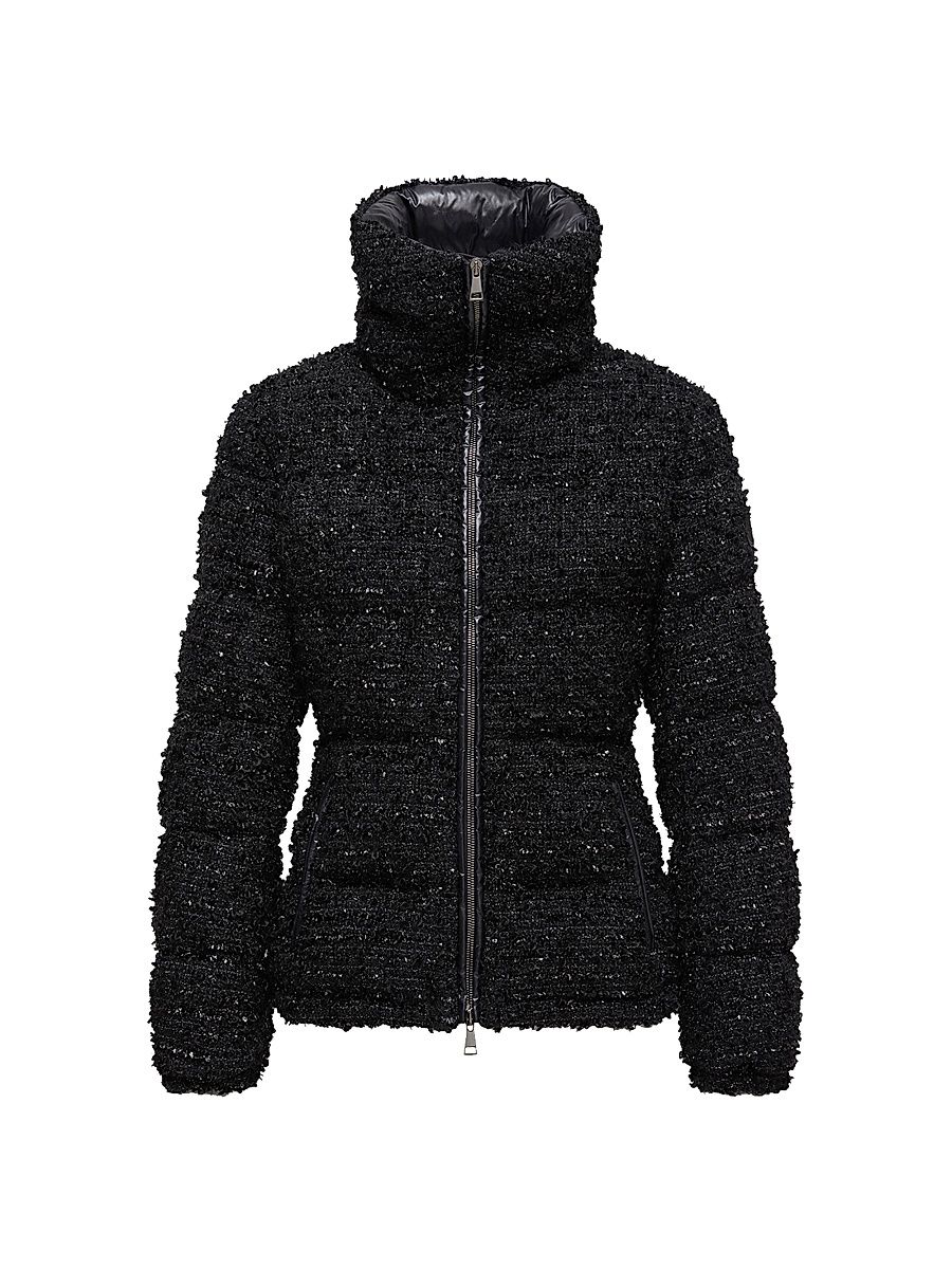 Women's Urbel Puffer Jacket in Tweed - Black - Size XXL