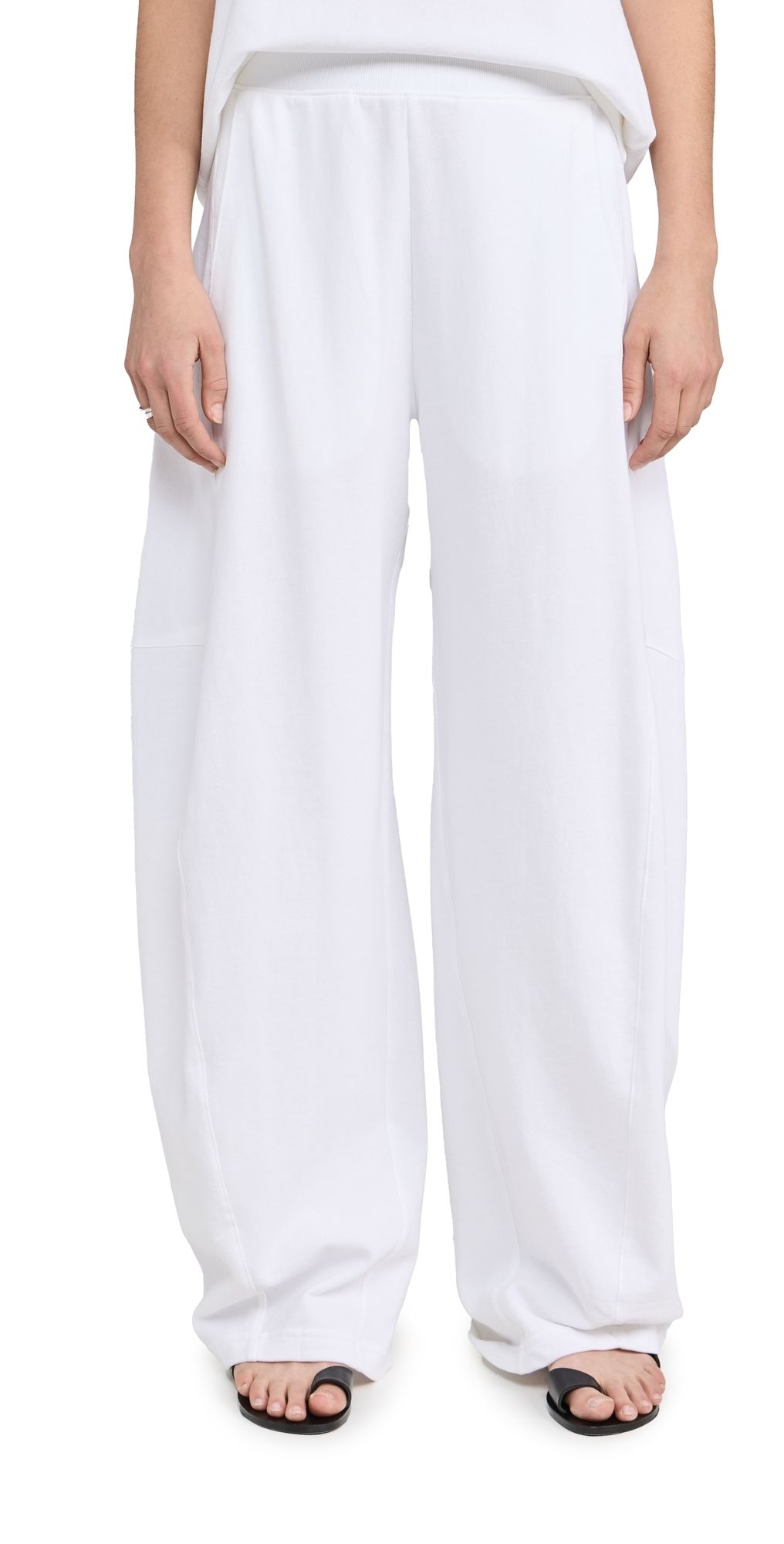 Tibi Summer Sweatshirting Winslow Pants White XL