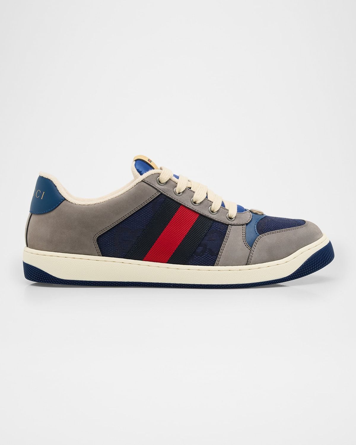 Men & apos;s Screener GG Canvas and Leather Sneakers