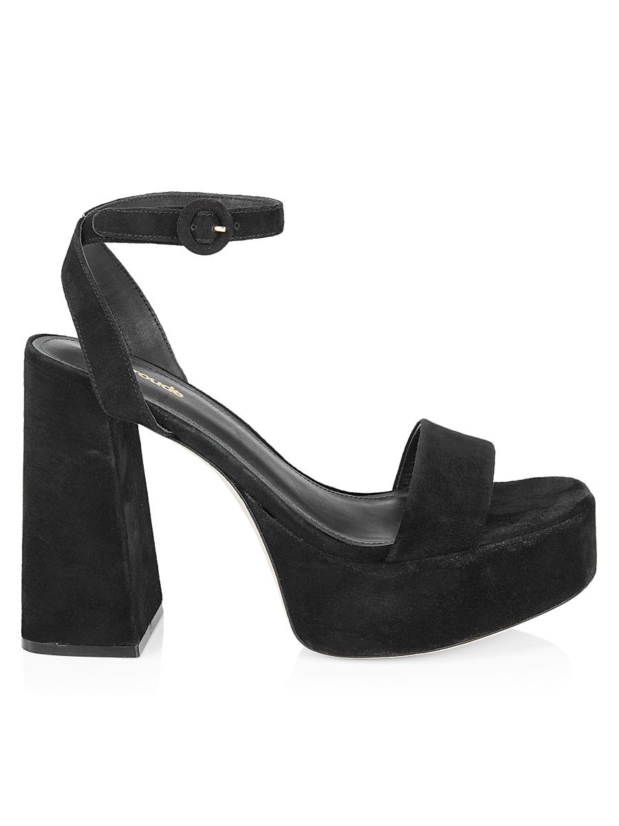 Women's Dolly Suede Platform Sandals - Black - Size 11