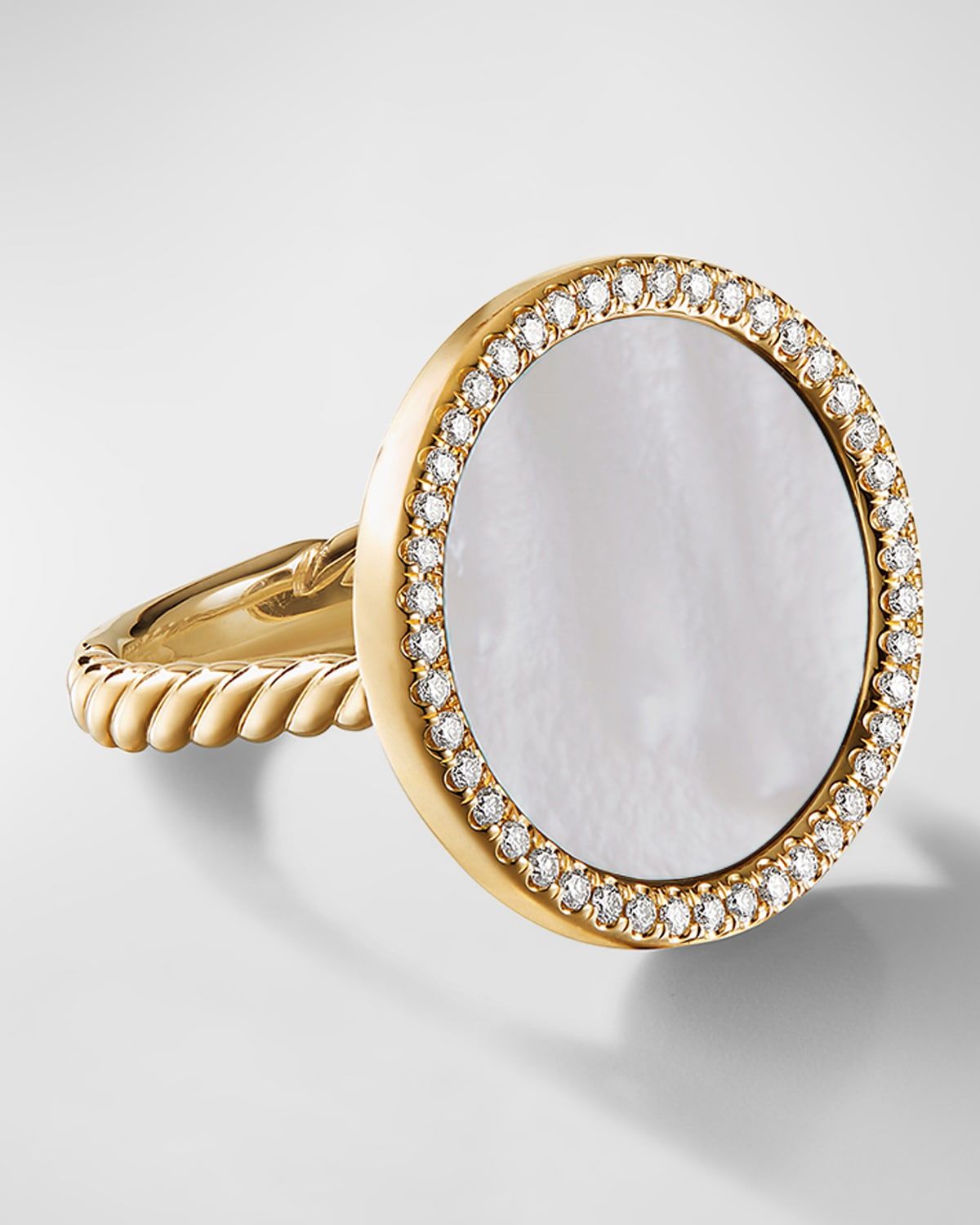 DY Elements Ring with Gemstone and Diamonds in 18K Gold
